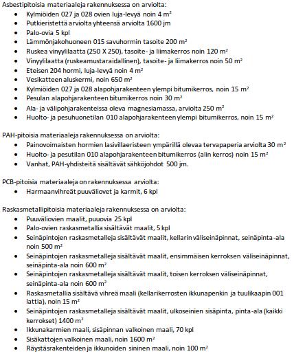 OSA 2, HAITTA-AINETUTKIMUS Kosteus- ja sisäilmateknisen