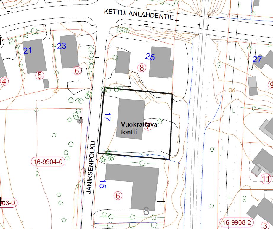 Kuopion kaupunki Pöytäkirja 14/2018 18 (42) 196 Tontin 297-16-6-7 pinta-ala on 1 790 m2, jossa on rakennusoikeutta 806 k- m2 (e=0.45).