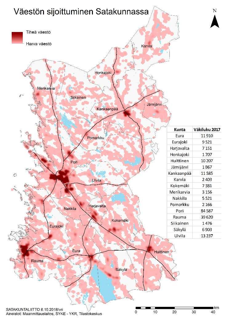 Maakunta on Suomen 7. suurin. Suurin syy väkiluvun kehitykseen on ollut ennätysheikon ja negatiivisen nettosyntyvyyden ohella kuntien välisen muuttoliikkeen varsin syvä tappio.