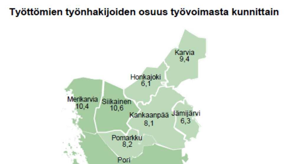 TYÖLLISYYDEN DYNAMIIKKA Satakunnan työllisyysaste (15 64 v. työllisten osuus saman ikäisestä väestöstä) oli vuonna 2017 oli 67,7 %, kun se koko maassa oli 69,6 %.