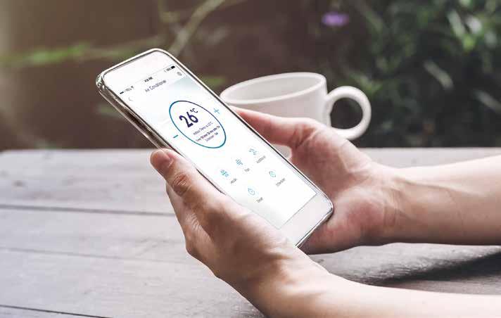 Etäohjaa puhelimesta. Mobiilisovelluksen avulla voit säätää kotisi lämpötilaa myös etänä poissa kotoa.