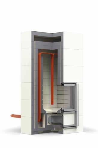 Tulisijojen rakenne toimii vastavirtaperiaatteella, joka auttaa ottamaan tarkasti talteen kuumien savukaasujen sisältämän lämpöenergian.
