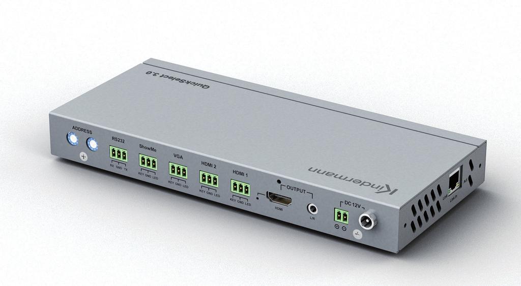 Quickselect 3.0 AV-muunnin HDMI / VGA / HDbaseT Kindermann Quickselect 3.