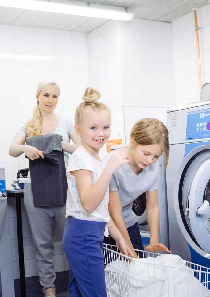 Oman kodin ulkopuolella Pyykkitupa ja kuivaushuone Pyykkitupa on asukkaiden käytössä päiväsaikaan. Ajanvaraus tehdään joko varauskirjaan tai sähköisesti.
