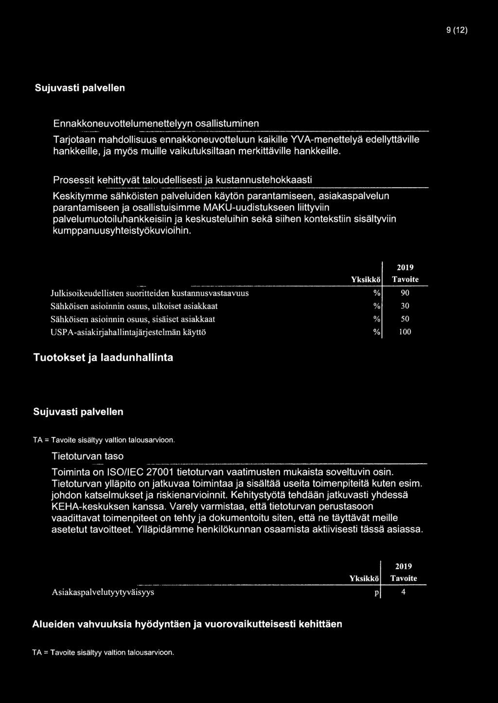 Prosessit kehittyvät taloudellisesti ja kustannustehokkaasti Keskitymme sähköisten palveluiden käytön parantamiseen, asiakaspalvelun parantamiseen ja osallistuisimme MAKU-uudistukseen liittyviin