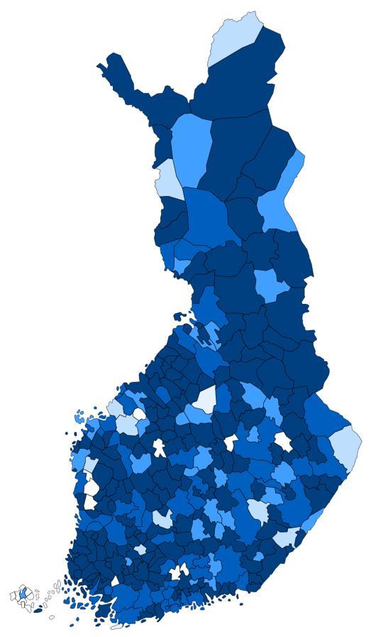 Peruskoulut peruskouluja on rekisteröitynyt 287 kunnasta 92 % Suomen kunnista 97 % Manner-Suomen kunnista 60 % kunnista on rekisteröitynyt kaikki koulut 2131 rekisteröitynyttä koulua 89 % kaikista