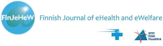 Suomen telelääketieeteen ja e-health seura ry XIV Kansallinen telelääketieteen ja e-health seminaari Seuramme uuden äänenkannattajan, "Finnish Journal of ehealth and ewelfare (FinJeHeW), terveys- ja