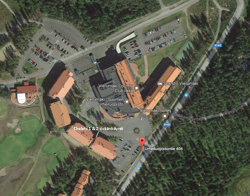 Sijainti ja pysäköinti Kuntokanto sijaitsee Vierumäki Resort Hotellin vieressä. Chalets-asukkaiden käytössä olevat pysäköintipaikat on merkitty Chalets-kylteillä.