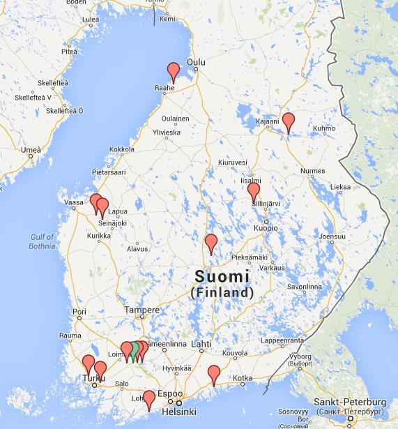 TESTAUSVERKKO KATTAA ERILAISET VILJELYOLOT Siikajoki Sotkamo