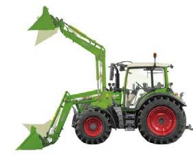 Cargo-etukuormaajasta on saatavana neljä versiota Fendt 300 Variolle: Cargo 3X70, 4X75, kompakti 4X75 ja CargoProfi 4X75.