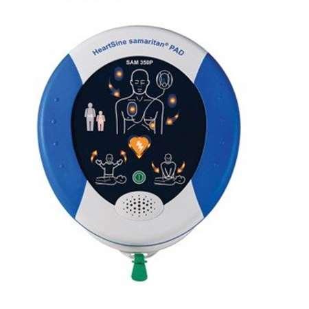 Defibrillaattorit Heartsine Samaritan PAD 350P 1150 + Alv Puoliautomaattinen defibrillaattori Puoliautomaattinen defibrillaattori Laite ohjaa koko elvytystapahtuman Suomen kielellä, rauhallisesti ja