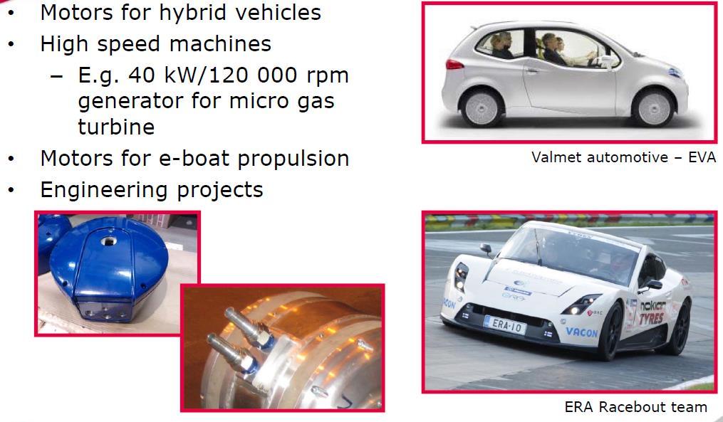 4 Axcomotors:in päätuotteet. Kuva.5 Axcomotors:in muut tuotteet. Lappeenrannan teknillinen yliopisto (LTY) on suurin energia-alan tutkimus- ja koulutusorganisaatio Suomessa.