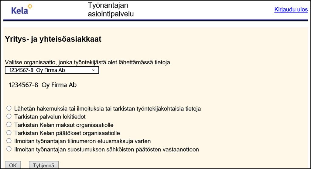 Suostumuksen ilmoittaminen 1/2 Valinta näkyy, jos palveluun kirjautunut käyttäjä on Katso-pääkäyttäjä tai