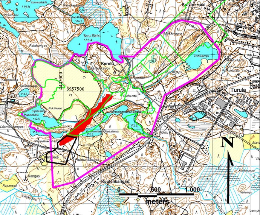 Hautalammen alue Kaivospiiri 280 ha