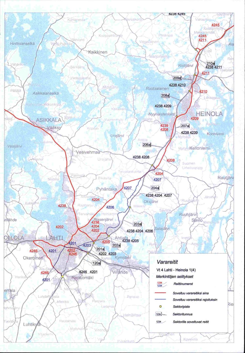 ' Hinttolanselkä (I - y \ 4245 4245 4211 A/ Ristijärvi Asikkalanselka (I r / / 428A2i0 Ruotsalainen 2 4238 42O9.