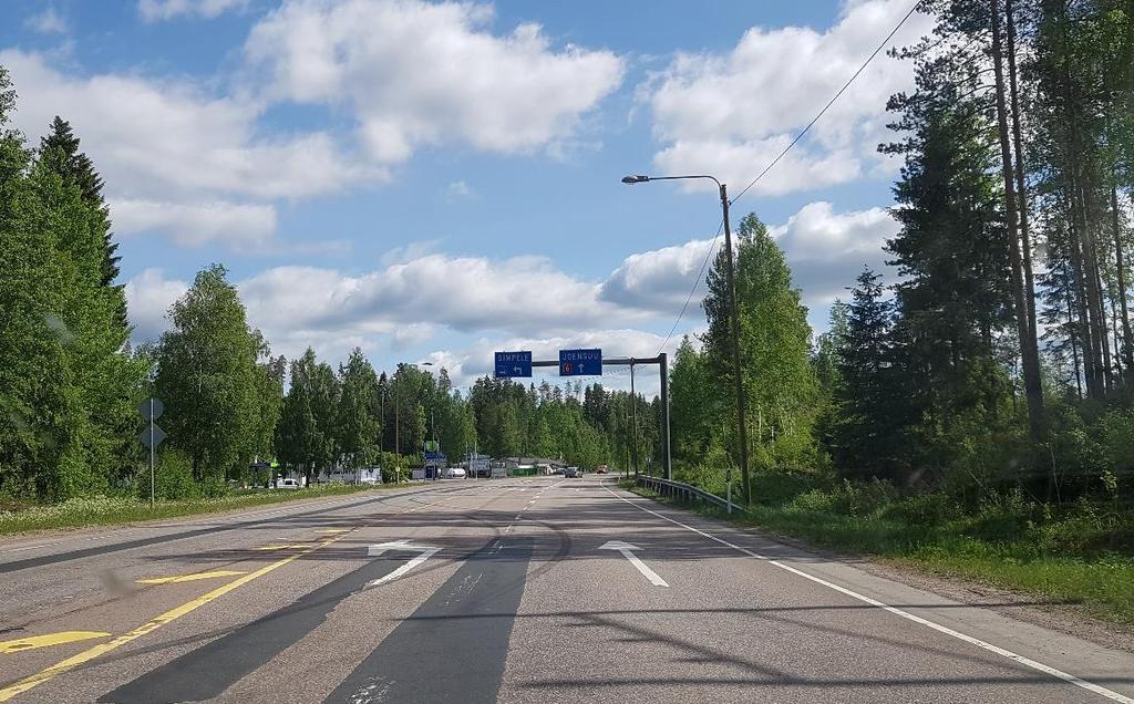Ritakoskentien liittymä on T-liittymä ilman kanavointia.