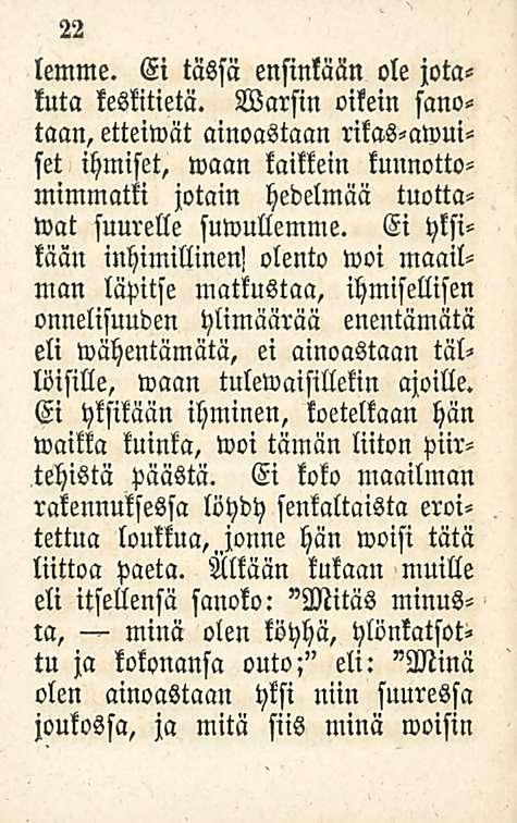 22 lemme. kuta keskitietä.
