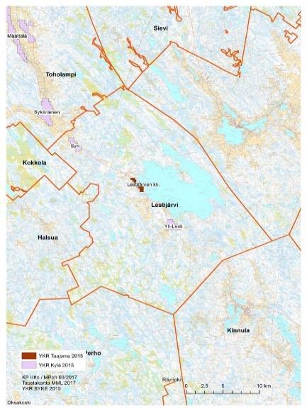 226 Lestijärvi, Lestijärvi keskusta taajama Väestö väestö- ja työpaikkatiedot YKR/SYKE ja Tilastokeskus alle 15 v. 79 42-37 15-29 v. 69 34-35 30-64 v. 135 116-19 yli 64 v.