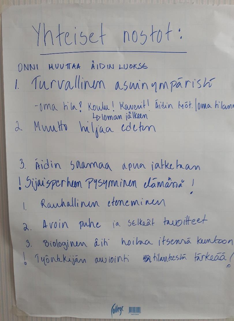 Pääviestit ONNISTUNUT PERHEEN JÄLLEENYHDISTÄMINEN, kun NUORi MUUTTAA SYNTYMÄVANHEMPIEN LUOKSE Sosiaalityöntekijä! Arvioi nuoren ja perheen elämää. Etene asioissa rauhallisesti.