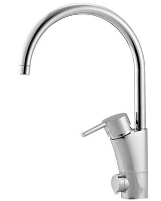 TT Kokonaiskorkeus: 334mm J-juoksuputkella ja astianpesukoneliitännällä MMIX K7 732 070.