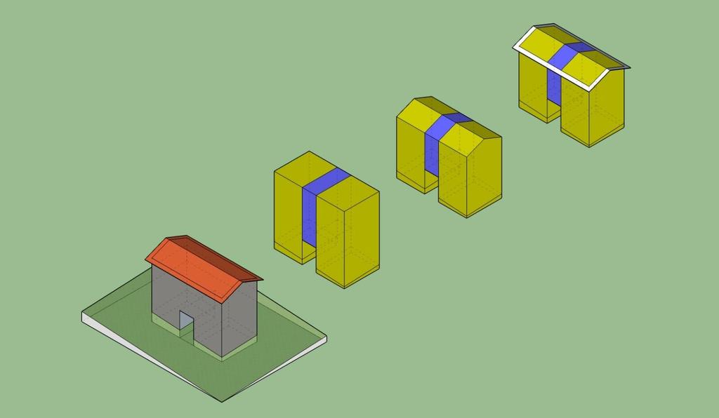 Geometrioiden osittamissäännöt on esitelty tarkemmin R&R-käsitemallissa. Kuva 2.