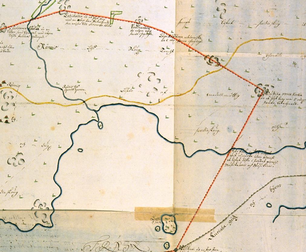 Maakirjakartta Lammilta 1706, suurennus