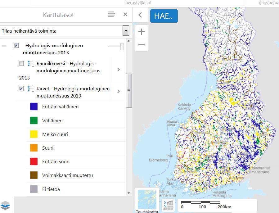 Mitä muuta löydän vesikartasta?