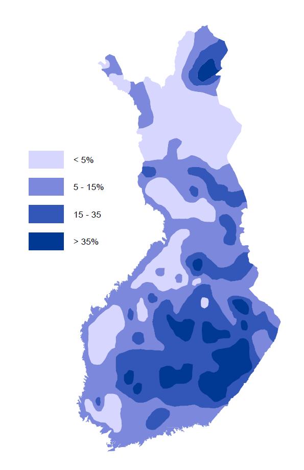 Suomen vesivarat 187 888 järveä (kokonaispinta-ala 33 350 km 2 ) 314 000 km rantaviivaa 178 947 saarta 22