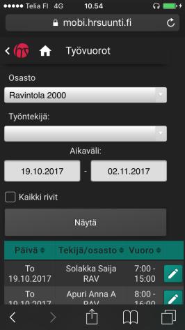 viikon jakso eteenpäin.