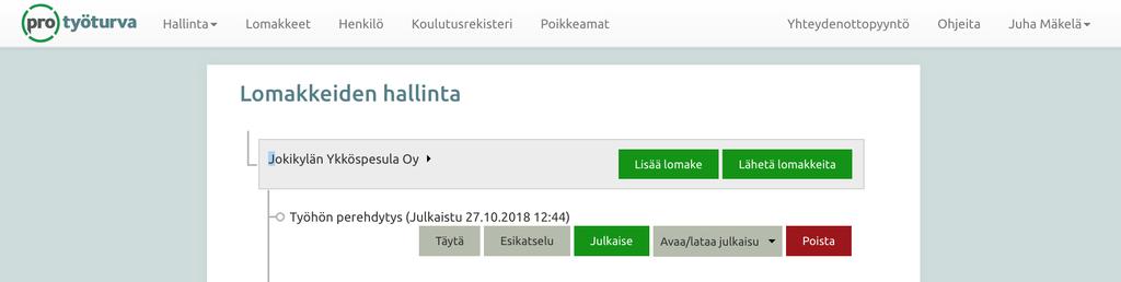 Niin sanotun hakemistopuun juuressa on organisaationne nimilaatikko tehkää kaikki dokumentit nimilaatikon alle.
