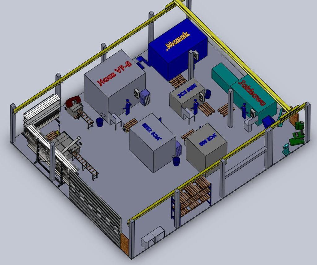 27 KUVA 17. Ensimmäinen valmis layout 5.3 Lopullinen layout ja työkuvat Lopulliseen malliin suunnittelun lähtökohdat tarkentuivat hallinrakenteiden osalta.