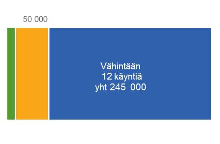 4-11 KÄYNTIÄ VÄH 12 KÄYNTIÄ 1-3 KÄYNTIÄ 0 6-v