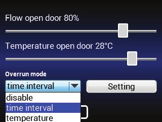 Haluttu lämpötila oven ollessa auki on käytettävissä vain tilassa automaattinen ja toiminnon (Auto speed control) ollessa aktiivinen se optimoi oven