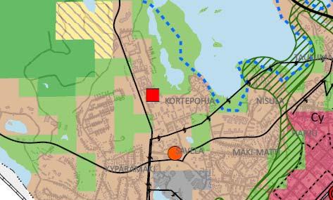 2005) suunnittelualueella on opetustoiminnan ja julkisten lähipalvelurakennusten korttelialuetta (YOL), jonka tonttitehokkuus on 0,25 (5030 k- m2).