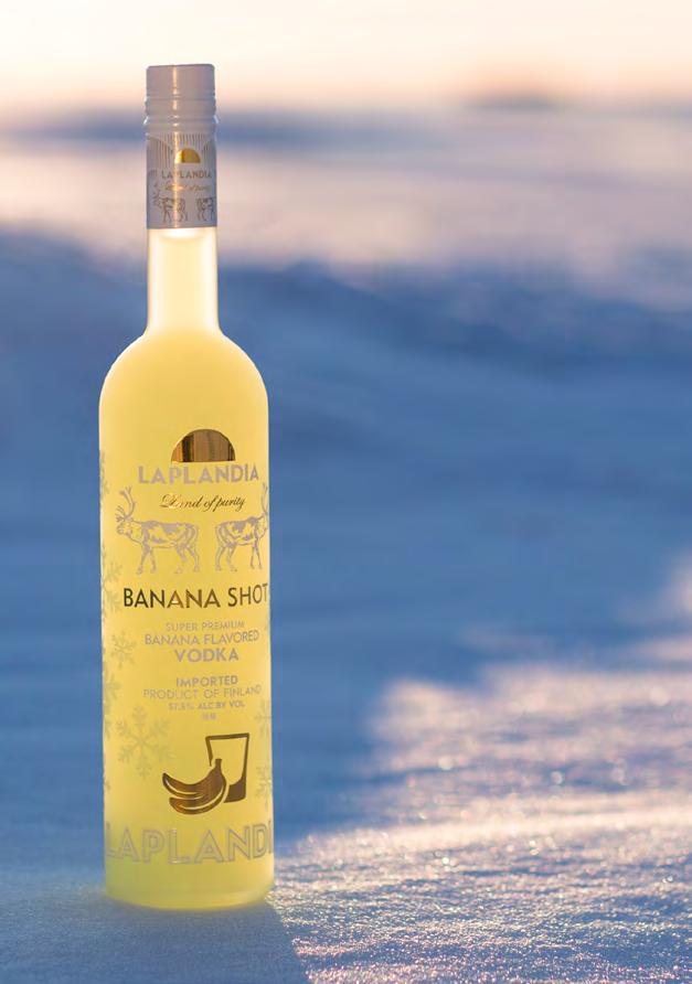 NATTURA 4 cl Laplandia Banana Shot 4 cl kylmää kaakaota Suklaakastiketta Raastettua suklaata Täydellinen ainesosa