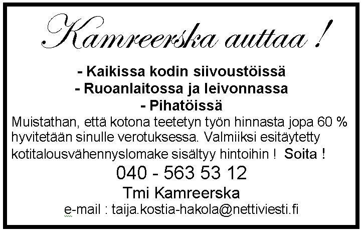 Vapaalan Omakotiyhdistys ry. (http://www.kolumbus.fi/vapaalan.