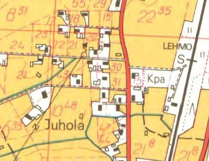 Juhola-Renssintien, Pajatien ja Lyhtytien varret Rakentamisen ajankohta ja historia: Juholan kantatilan pihapiiri on sijainnut Juhola-Renssintien eteläpuolella.