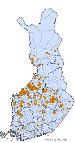 49 100 50 0 2012 2013 2014 2015 2016 2017 2018 Yhteensä Kaikki tilat 4 10 13 30 60 54 24 195 23