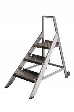 alumiinisena) Tasossa varvaslistat Täyttää EN-131-7 -standardin (mobile ladders with platform) PATT-porrastasot 2-puolisena KOODI TASOKORKEUS TASON KOKO ALALEVEYS PITUUS PATT-500 50 cm 65 X 60 cm 105