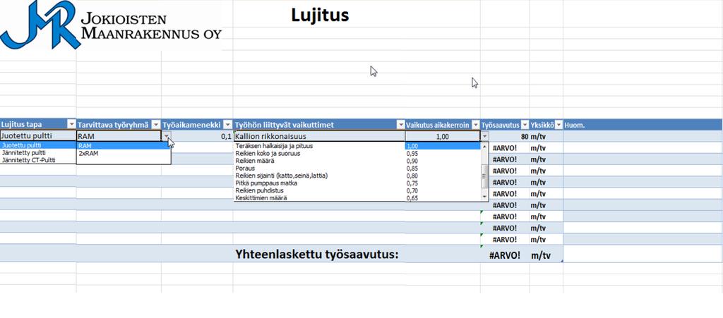 34 LASKENTATAULUKKO