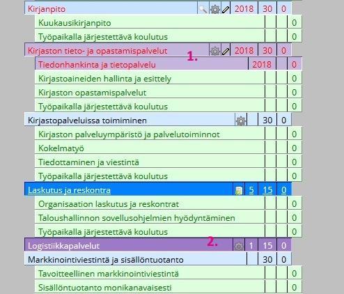 Kun tallennat tutkinnon osan tai osa-alueen arvioinnin (1.