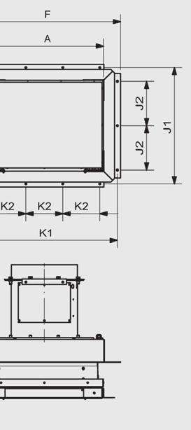 WALL/DUCT 40  Malli A B F G ØD* ØD* H L J1 J2 K1 K2 X1 X2 ød WALL/DUCT-40 645 595 730 730 400 610 255 530 700