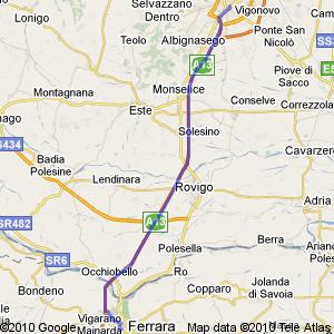 Padova Ferrara (78 km) Ferrara (PZ A) N 44.835283 E 11.609995 nismo. Vodo in izpust odpadne vode je u blizu PZA-ja, kjer so bili -ji. V mesto Ferrara smo prispeli pozno popoldne.
