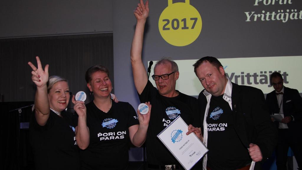 Porin Yrittäjät on palkittu Suomen parhaana paikallisyhdistyksenä