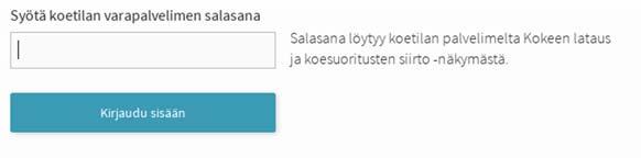 Samoja koetilan palvelimen USB-muisteja voi käyttää useana eri koepäivänä saman tutkintokerran aikana.