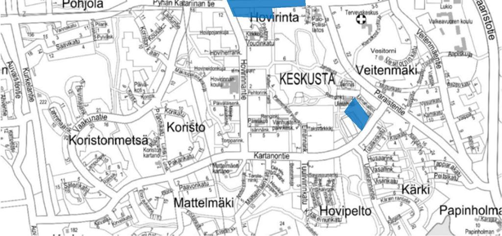 lapsia 3 % 21 Koululaisia 2 % 14 Vertailualue: Keskustan kerrostalot Rakentaminen alkaa: Oskarinaukio Aluetyyppi F yli 90 asukasta/ha Rakentaminen 2018 22 Asukkaat tulevat 2019 23 Pinta-ala 1,5