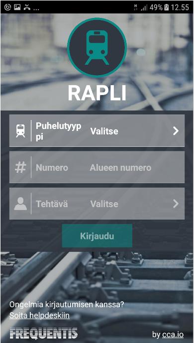 Numeron pitää olla oikeassa muodossa 00358 xx yyy yyyy, jotta RAPLI-sovellus toimisi oikein.