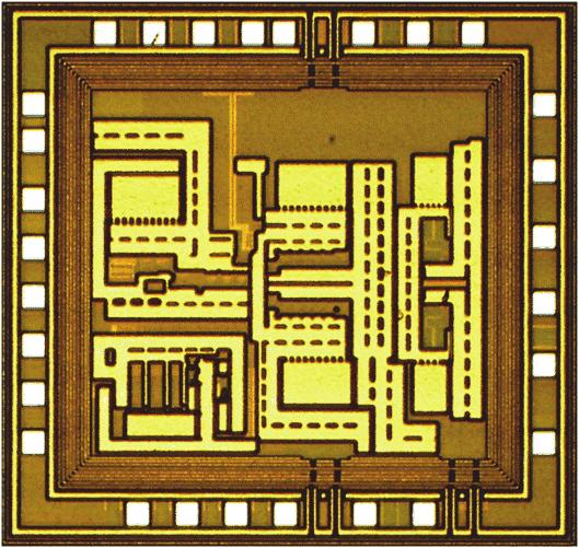 Fig. 17. Photograph of the receiver IC (reprinted by permission from Paper IV 2018 IEEE).