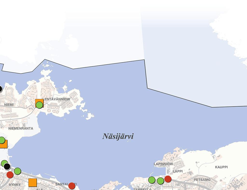 paikoiksi on osoitettu Lielahden kau- koja. Syyt oli määritelty kyselyssä erikseen.