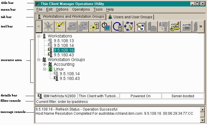 Starting the Operations Utility Interface For Windows platforms: To start the Operations Utility Interface on a Windows platform serer: From the Windows operations bar, click Start >Programs >IBM